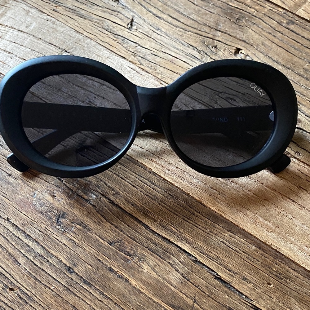 Quay Australia Black Oval Sunglasses